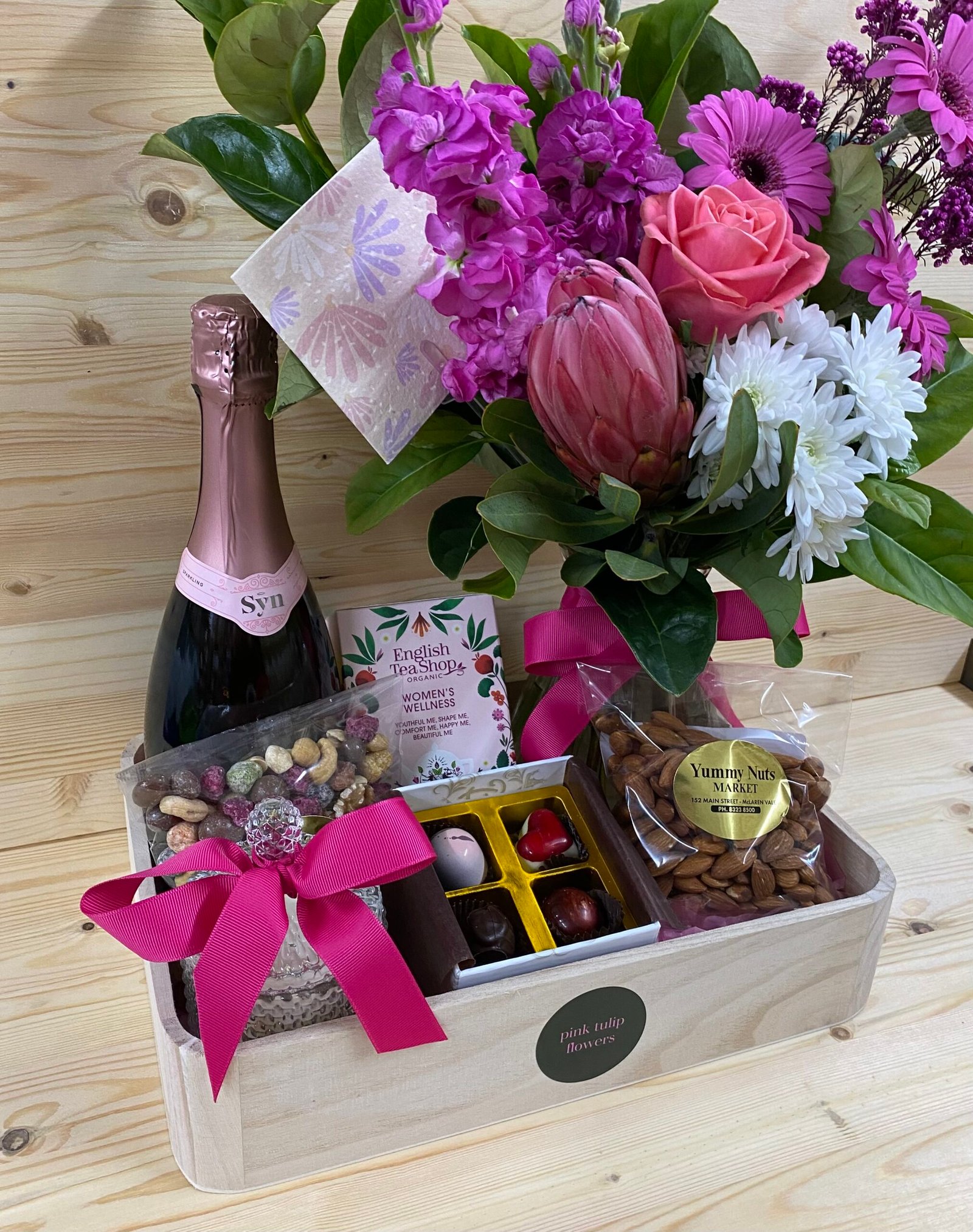 Luxury Mother's Day Hamper Pink Tulip Flowers — free download